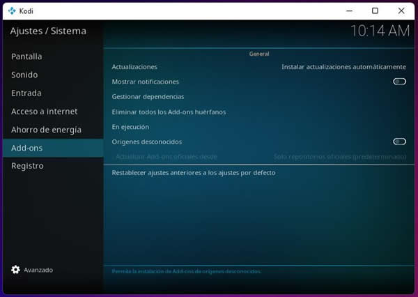 VPN en Kodi