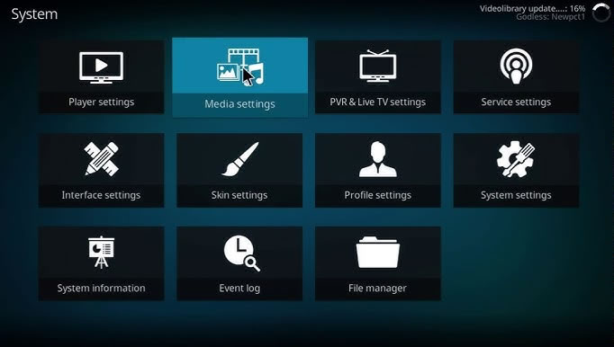 Interfaz Kodi