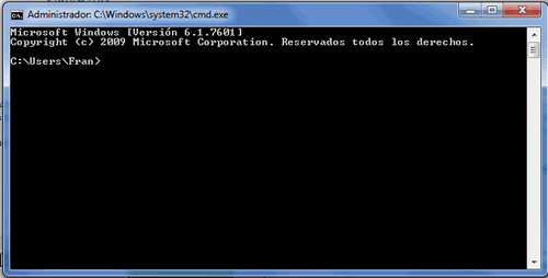 Ventana comandos Ms-Dos