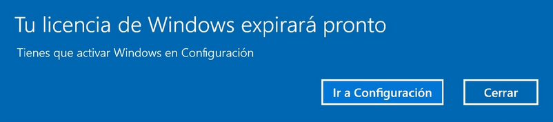 Window 10 expirará pronto